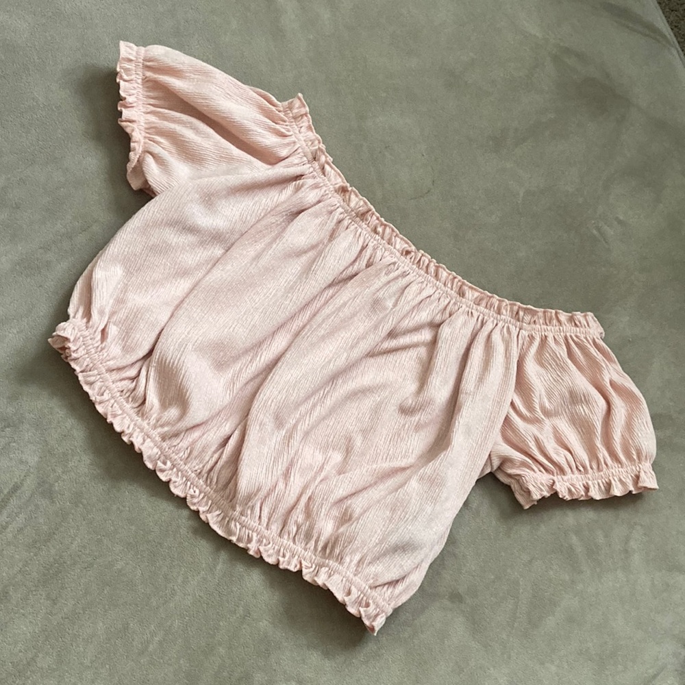 Pink off the shoulder shirt
